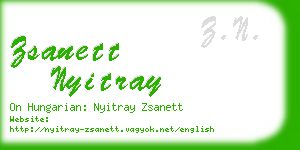 zsanett nyitray business card